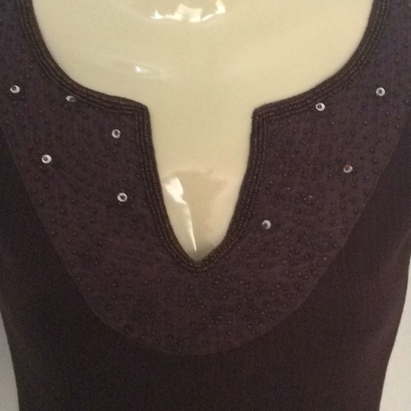 Vintage FAME Knitworks top Sz S EUC cotton embellished sequins Y2K - Picture 3 of 3